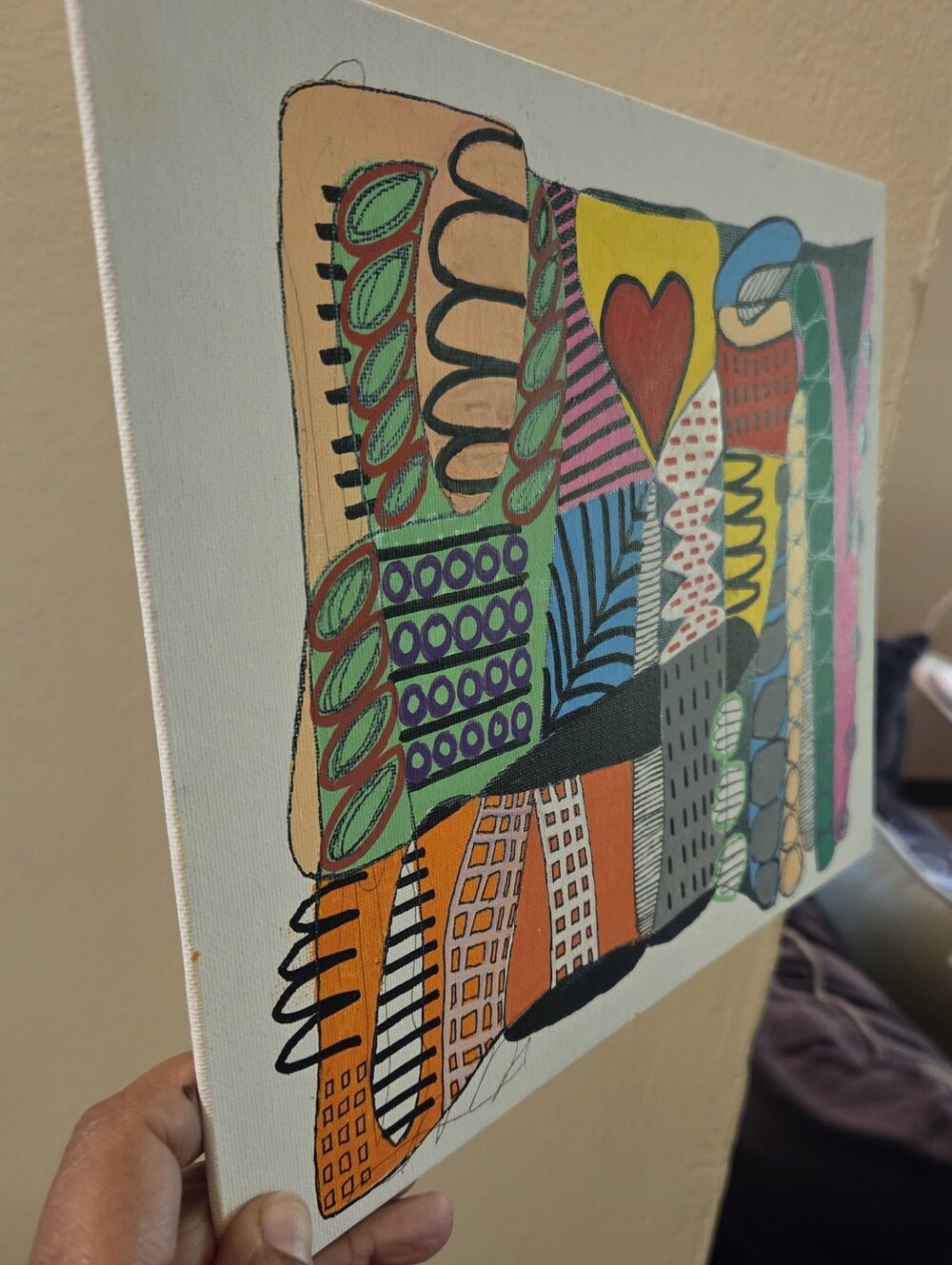 Abstract Color-Block Canvas Art - Picture 2 of 2
